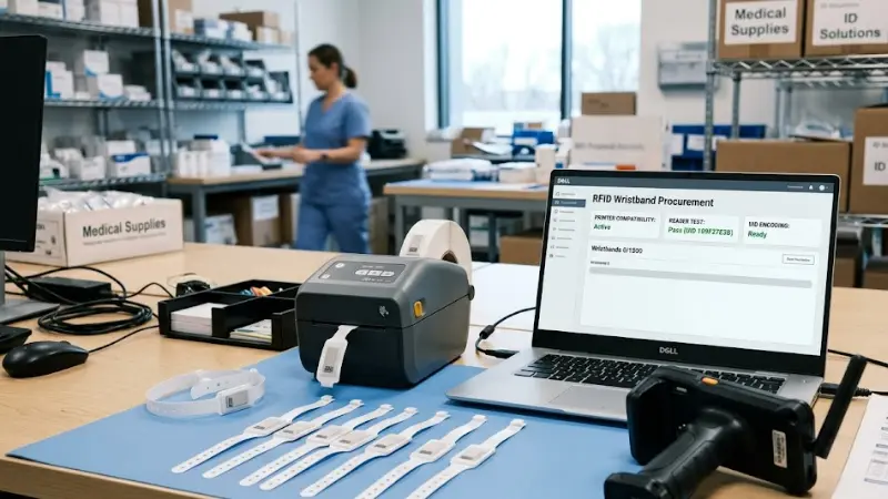 RFID Patient Wristband Chaw tsim tshuaj paus: Chaw muag khoom & Daim ntawv te...